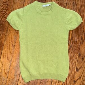 Papo D'anjo Portugal 100% cashmere Green Short Sleeve Sweater girls